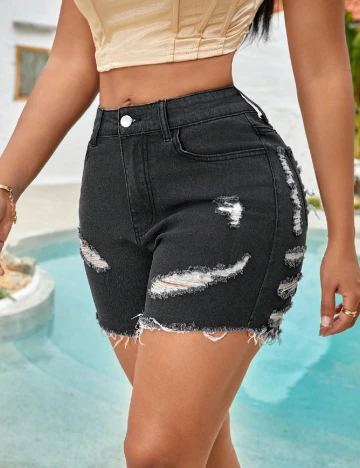 Pantaloni scurti SHEIN, gri inchis