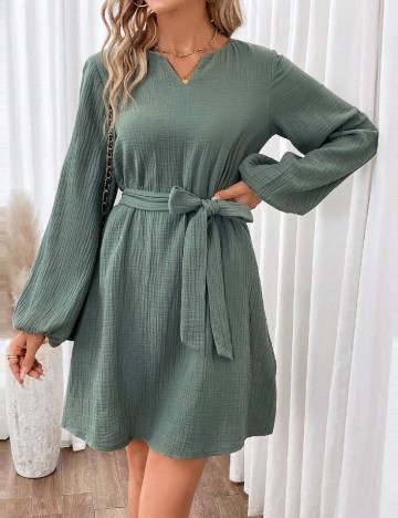 Rochie scurta SHEIN, verde
