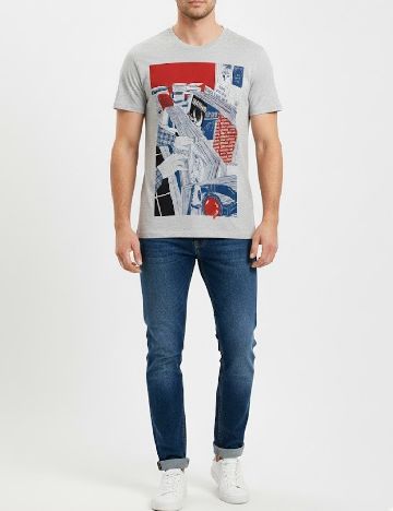 Tricou Bershka, gri