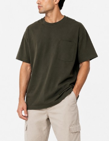 Tricou Oversize Bershka, verde