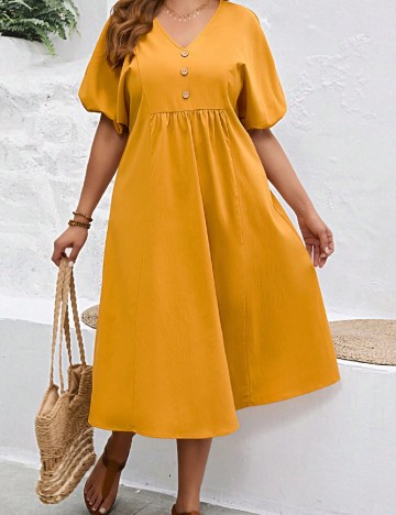 Rochie lunga Emery Rose Curve, galben