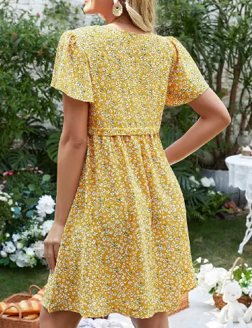 Rochie scurta SHEIN Maternity, galben