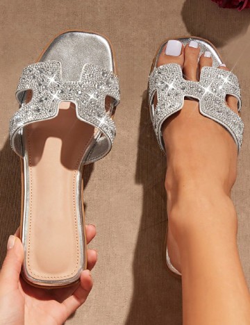 Slapi SHEIN, argintiu