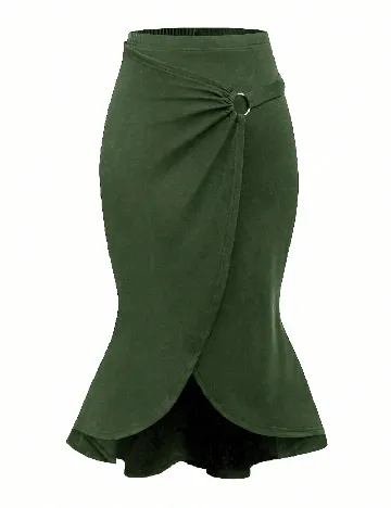 Fusta SHEIN CURVE, verde