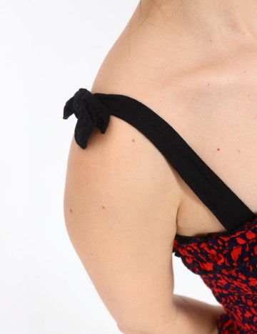 Rochie scurta River Island, rosu/bleumarin