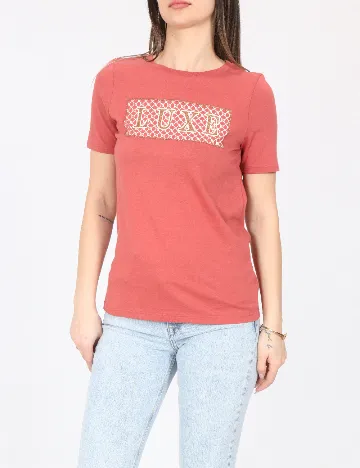 Tricou River Island, roz pudra inchis