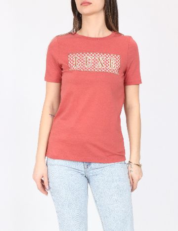 Tricou River Island, roz pudra inchis