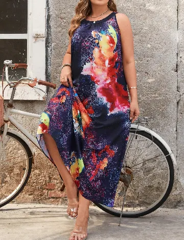 Rochie lunga SHEIN CURVE, mix culori