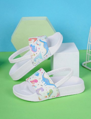 Sandale Shein Kids, alb