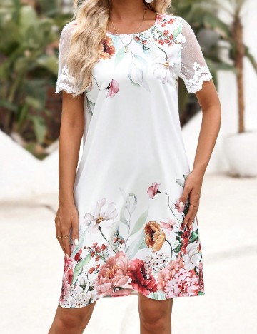 Rochie scurta Emery Rose, floral print
