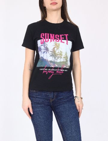 Tricou River Island, negru