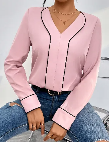 Bluza SHEIN, roz pudra inchis