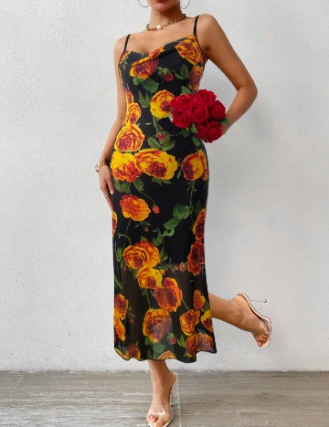 Rochie medie SHEIN, floral print