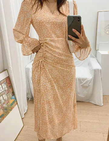 Rochie medie Dazy, portocaliu