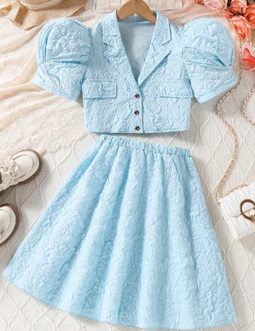 Compleu Shein Kids, albastru