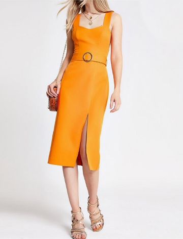 Rochie medie River Island, portocaliu