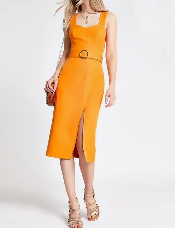 Rochie medie River Island, portocaliu