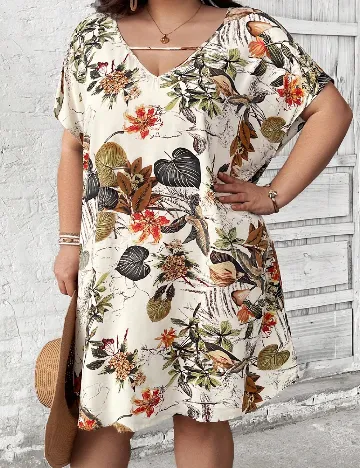 Rochie scurta SHEIN CURVE, crem