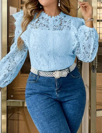 Bluza SHEIN CURVE, albastru