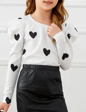 Bluza Shein Kids, alb