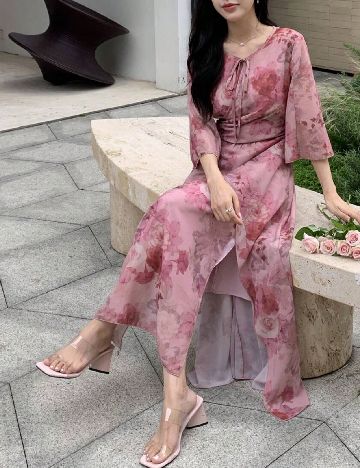 Rochie lunga Dazy, floral