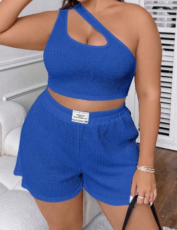 Compleu SHEIN CURVE, albastru