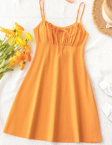 Rochie scurta SHEIN, portocaliu