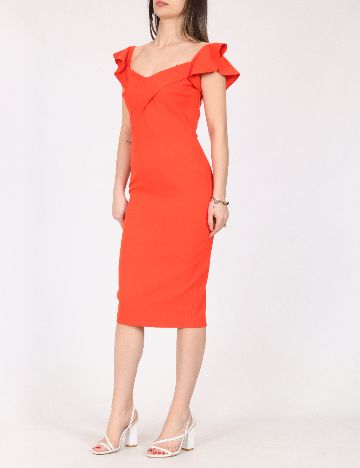 Rochie medie River Island, portocaliu