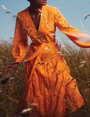 Rochie lunga Zara, portocaliu