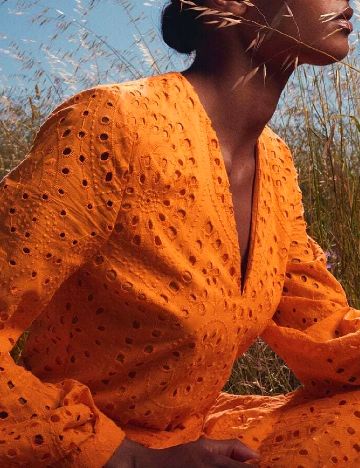 Rochie lunga Zara, portocaliu