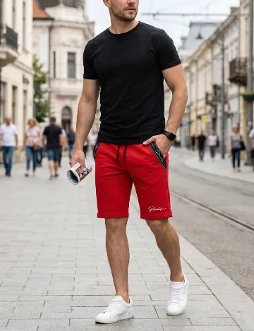 Pantaloni scurti River Island, rosu