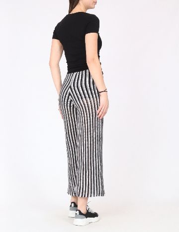 Pantaloni River Island, alb/negru