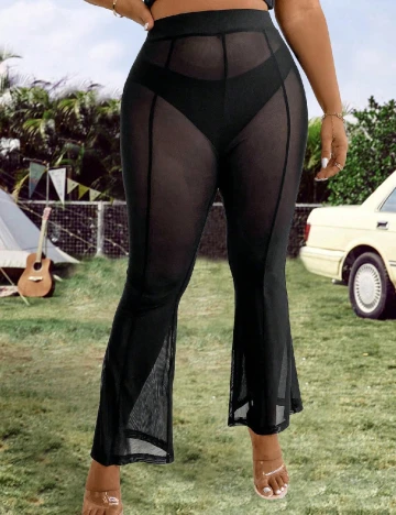 Pantaloni SHEIN CURVE, negru