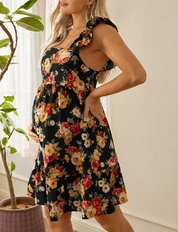 Rochie scurta SHEIN Maternity, floral print