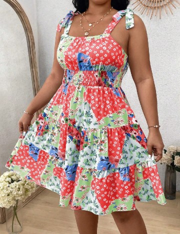 Rochie medie SHEIN CURVE, mix culori