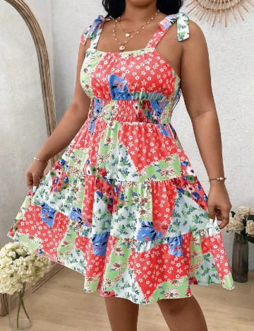 Rochie medie SHEIN CURVE, mix culori