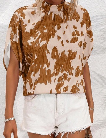 Bluza SHEIN, maro/crem