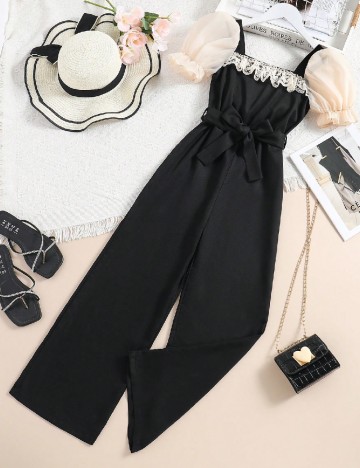 Salopeta Shein Kids, negru