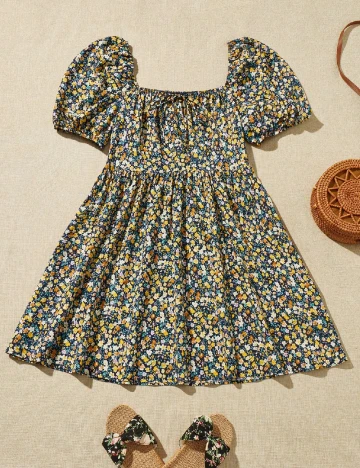 Rochie scurta SHEIN CURVE, floral print