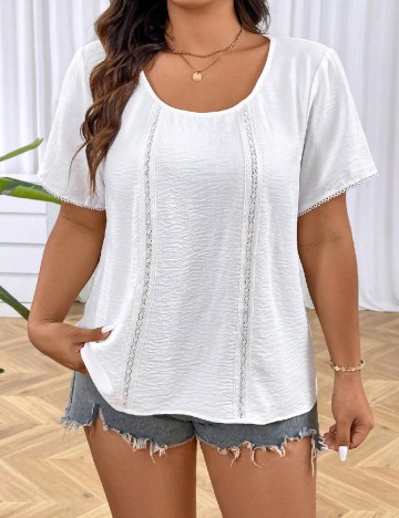 Bluza SHEIN CURVE, alb