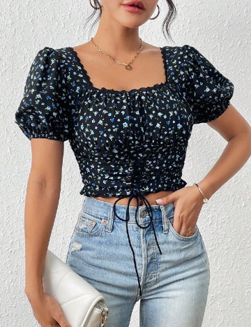 Top SHEIN, floral