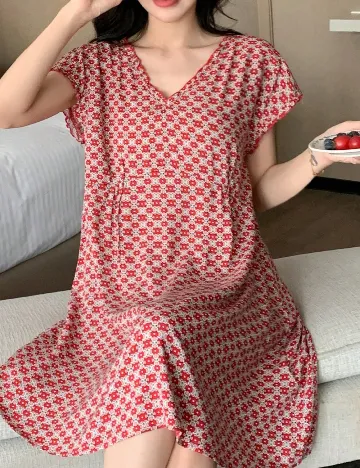 Rochie medie Dazy, rosu