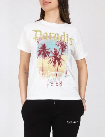 Tricou River Island, alb