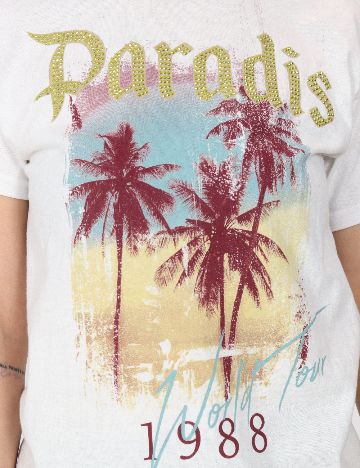 Tricou River Island, alb