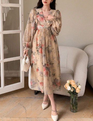 Rochie medie Dazy, floral print