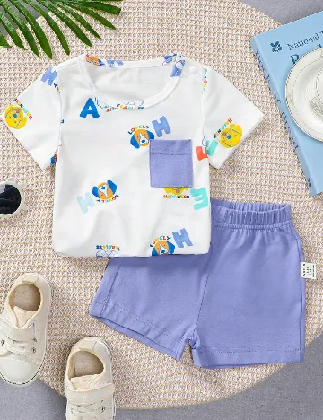 Compleu Shein Kids, mov/alb