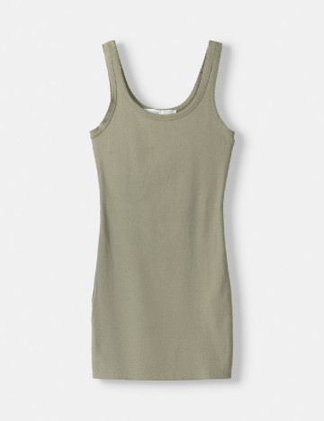 Rochie scurta Bershka, verde