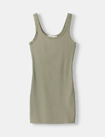 Rochie scurta Bershka, verde