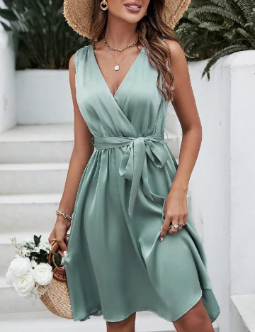 Rochie scurta SHEIN, verde