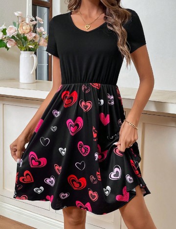 Rochie scurta Emery Rose, negru